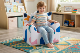 Kids Velvet Armchair with Pillow - thumbnail 6