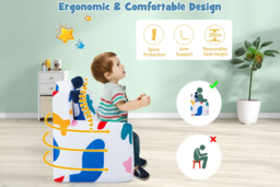 Kids Velvet Armchair with Pillow - thumbnail 4