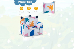 Kids Velvet Armchair with Pillow - thumbnail 3