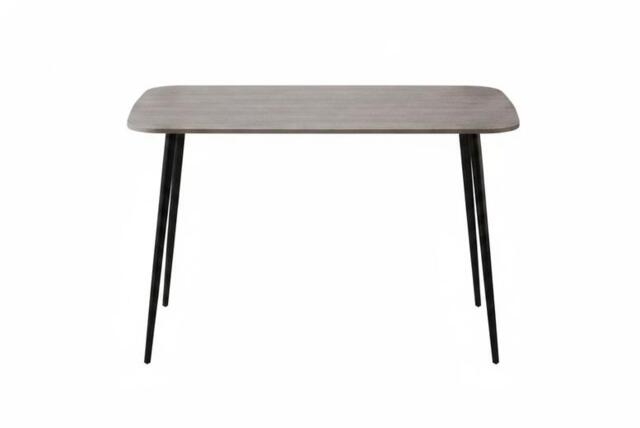 Dining Table with MDF Wood-Grain Top and Metal Legs - image 1