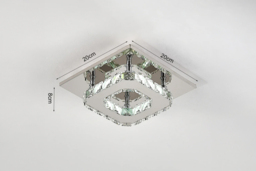 Crystal LED Semi-Flush Ceiling Light - thumbnail 3