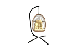 Luxury Hanging Egg Chair with Plush Cushion - 2 Colours - thumbnail 8