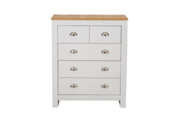 Chest Of Drawers - White & Oak Colour - thumbnail 6
