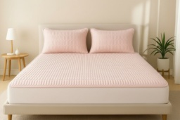 PRICE DROP! Hotel Quality Quilted Cooling Mattress Pad Set - 4 Sizes, 7 Colours, Breathable Polyester - thumbnail 1