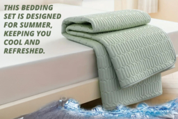 PRICE DROP! Hotel Quality Quilted Cooling Mattress Pad Set - 4 Sizes, 7 Colours, Breathable Polyester - thumbnail 8