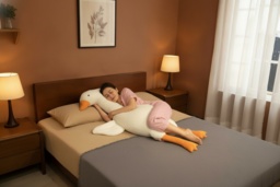Giant White Goose Plush Pillow - Soft PP Cotton, Modern Cute Design, 5 Sizes - thumbnail 2