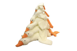 Giant White Goose Plush Pillow - Soft PP Cotton, Modern Cute Design, 5 Sizes