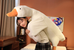 Giant White Goose Plush Pillow - Soft PP Cotton, Modern Cute Design, 5 Sizes - thumbnail 8