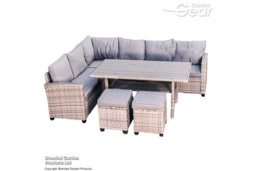 St Lucia 7 Seater Mixed Grey Rattan Dining Set - Weather-Resistant Outdoor Sofa Suite - thumbnail 6