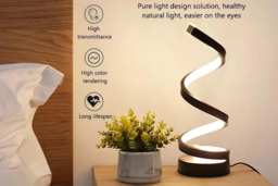 LED Spiral Table Lamp - Energy Efficient, Adjustable Modes, Modern Design - thumbnail 4