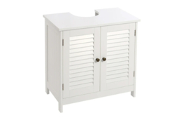 PRICE DROP! Classic Under Sink Bathroom Cabinet with Double Ventilated Shutter Doors - thumbnail 5