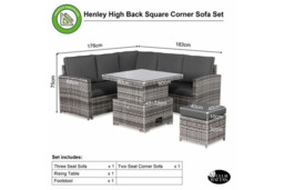 Regatta Compact High-back Square Corner Sofa Set for Outdoor Comfort - thumbnail 3