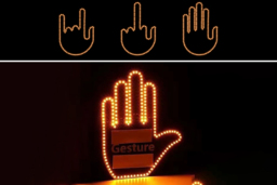 Novelty LED Hand Gesture Car Light - Remote Control, 203 LEDs, Surface Mount - thumbnail 3