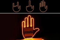 Novelty LED Hand Gesture Car Light - Remote Control, 203 LEDs, Surface Mount - thumbnail 7