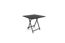 Classic Black Folding Dining Table, Retro Design, Easy Storage & Use - thumbnail 5