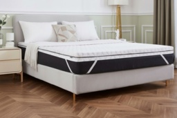 PRICE DROP! Hotel Quality Dual Layer Memory Foam Mattress Topper - Hypoallergenic, Breathable, 5 Sizes - thumbnail 2