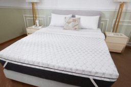 PRICE DROP! Hotel Quality Dual Layer Memory Foam Mattress Topper - Hypoallergenic, Breathable, 5 Sizes - thumbnail 4