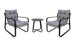 3-Piece Outdoor Bistro Set with Cushioned Chairs and Table - thumbnail 7