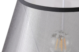 Contemporary Minimalist Black Table Lamp with Sleek Fabric Shade and Metal Base - thumbnail 8