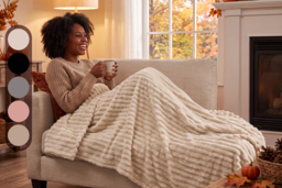Soft Rabbit Faux Fur Throw Blanket - thumbnail 2