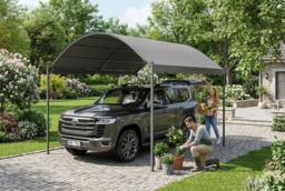 PRICE DROP! Outdoor Metal Arched Pergola with Durable Shade Canopy, 3x3m