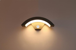 Black Curved Outdoor LED Light with Motion Sensor - thumbnail 7