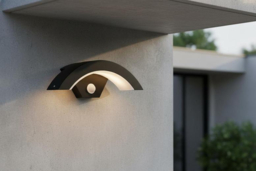 Black Curved Outdoor LED Light with Motion Sensor - thumbnail 6