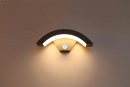 Black Curved Outdoor LED Light with Motion Sensor - thumbnail 3