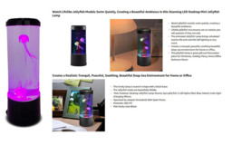 Jellyfish LED Table Lamp - Colour-Changing Mood Light, Modern Ocean- Design - thumbnail 4