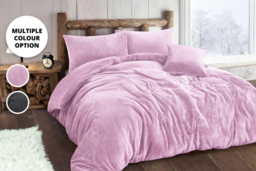 Luxury Teddy Waffle Duvet Cover Set - Ultra-Soft Polyester, Easy Care, 4 Sizes, Modern Cosy Bedding - thumbnail 8