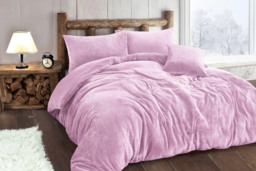 Luxury Teddy Waffle Duvet Cover Set - Ultra-Soft Polyester, Easy Care, 4 Sizes, Modern Cosy Bedding - thumbnail 4
