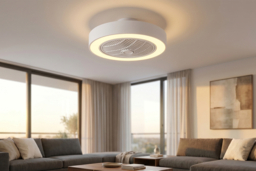 Round Acrylic LED Ceiling Fan Light with Remote - thumbnail 8