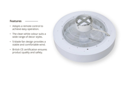 Round Acrylic LED Ceiling Fan Light with Remote - thumbnail 7