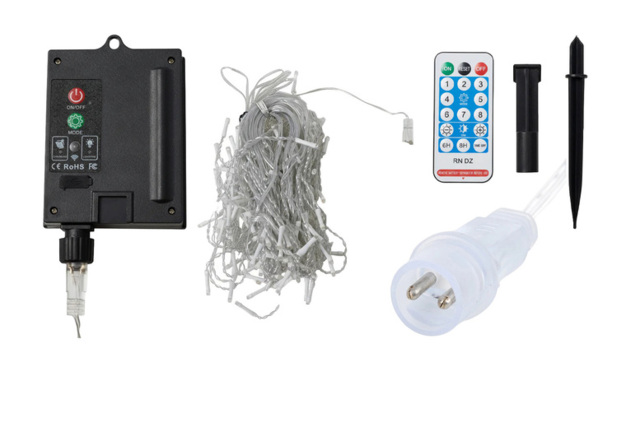 Solar-Powered LED Icicle String Lights with 8 Modes and Remote - image 1