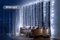 Solar-Powered LED Icicle String Lights with 8 Modes and Remote - thumbnail 8