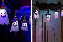 LED Ghost String Light - Battery-Operated Festive Garland, 3m, Indoor/Outdoor Christmas Decoration - thumbnail 2