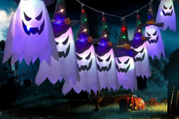 LED Ghost String Light - Battery-Operated Festive Garland, 3m, Indoor/Outdoor Christmas Decoration - thumbnail 3
