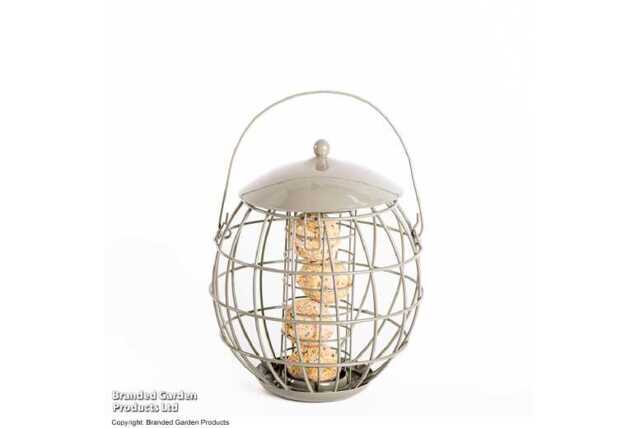 Squirrel-Proof Bird Feeder - Weather-Resistant Steel, Songbird Safe, 4-Fatball Capacity - image 1