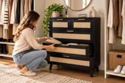 PRICE DROP! 5-Drawer Rattan Chest of Drawers - thumbnail 6