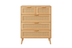 PRICE DROP! 5-Drawer Rattan Chest of Drawers - thumbnail 4