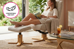 Waterford Swivel Recliner Chair with Footstool - Modern Home Comfort - thumbnail 3
