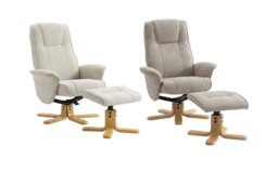 Waterford Swivel Recliner Chair with Footstool - Modern Home Comfort
