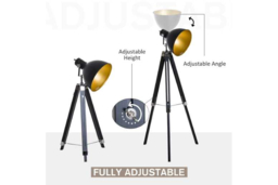 PRICE DROP! HOMCOM Industrial Floor Lamp - Modern Standing Light, Sturdy Metal, Statement Style - thumbnail 8