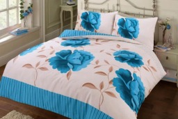 Floral Polycotton Duvet Cover Set - Soft, Breathable, Machine Washable Bedding in Multiple Sizes & Colours - thumbnail 8