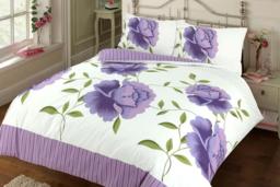 Floral Polycotton Duvet Cover Set - Soft, Breathable, Machine Washable Bedding in Multiple Sizes & Colours - thumbnail 7