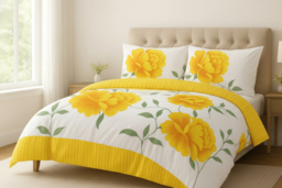 Floral Polycotton Duvet Cover Set - Soft, Breathable, Machine Washable Bedding in Multiple Sizes & Colours - thumbnail 6