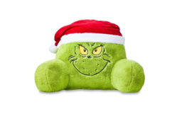 Eco-Friendly Cartoon Christmas Reading Pillow - Grinch & Tree Motif, Machine Washable, Multiple Sizes - thumbnail 1