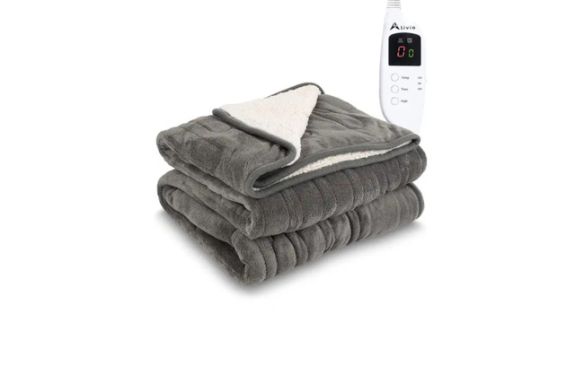 Ultra-Soft 200GSM Flannel Electric Heated Throw - 7 Heat Settings! - image 1