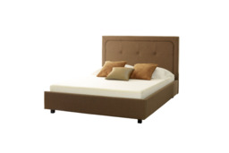Contemporary Brown Ottoman Fabric Storage Bed - Kingsize, Modern Design - thumbnail 3