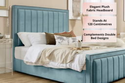 Houston Plush Luxury Bed Frame - Premium Plush Fabric, All Sizes - thumbnail 4